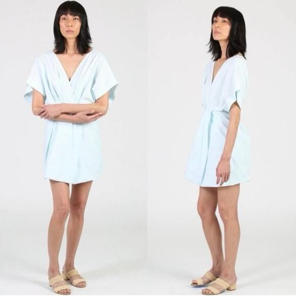 Rachel Comey Dresses & Skirts - Rachel Comey Dress Arco Spa Blue Crossover V-Neck Dolman Mini  Size 4